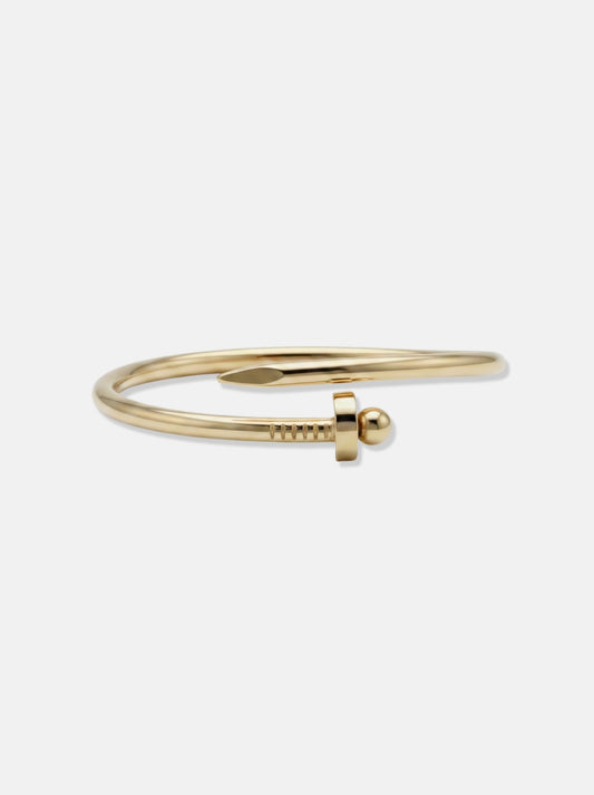 Minimalistic Nail Bracelet Gold