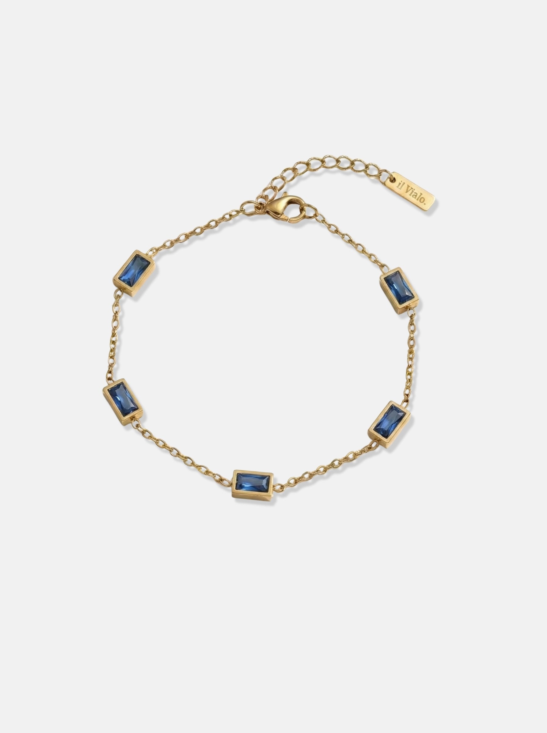 Blue Gemstone Bracelet (18k Gold)