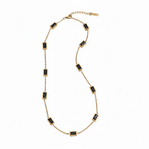 Black Gemstone Chain