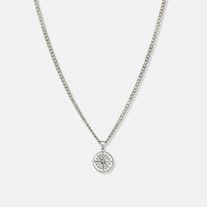 Compass Pendant Chain (Silver)