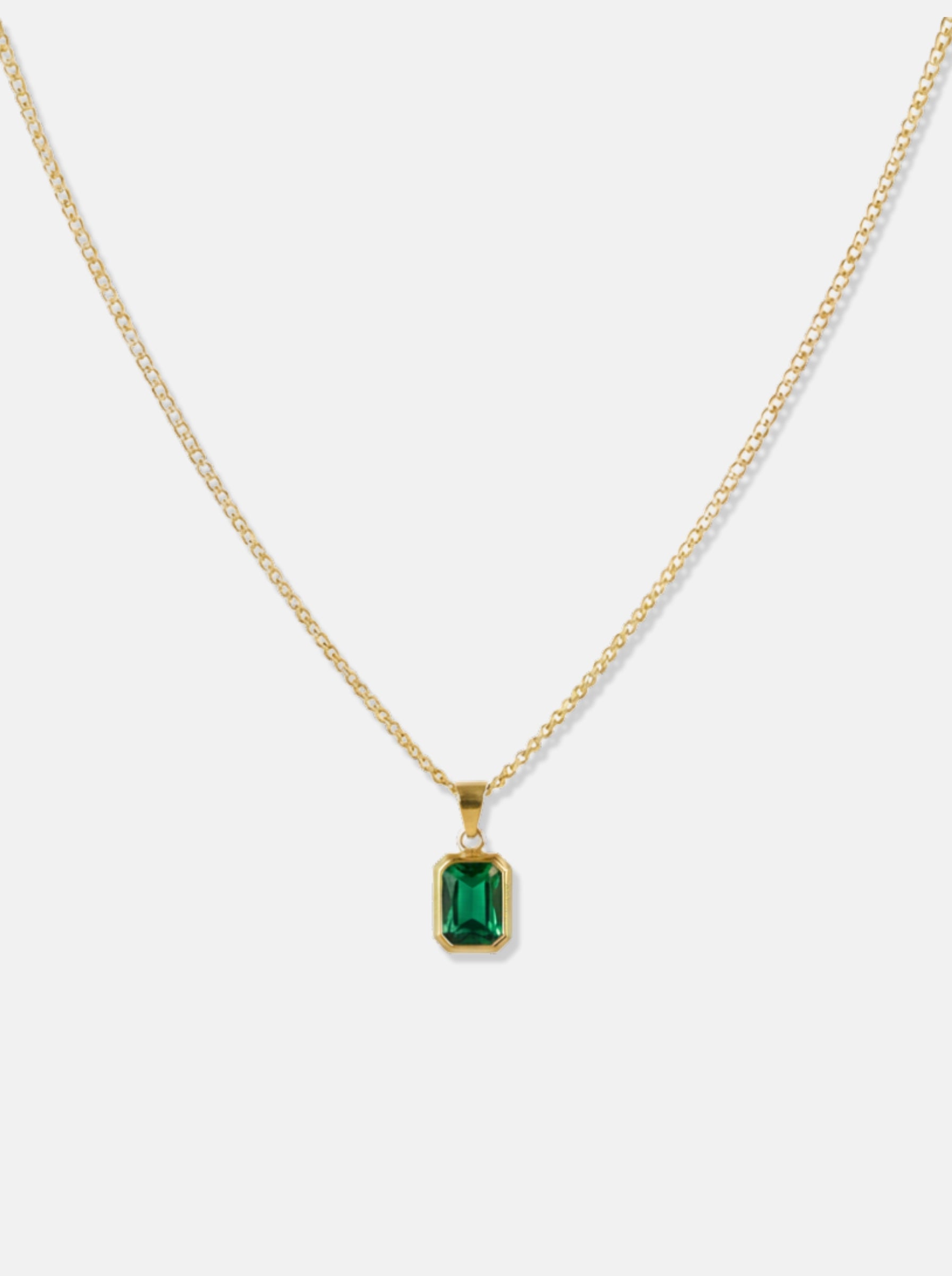 Green Gemstone Pendant (18k Gold)