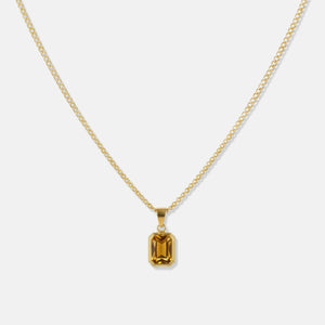 Yellow Gemstone Pendant (18k Gold)