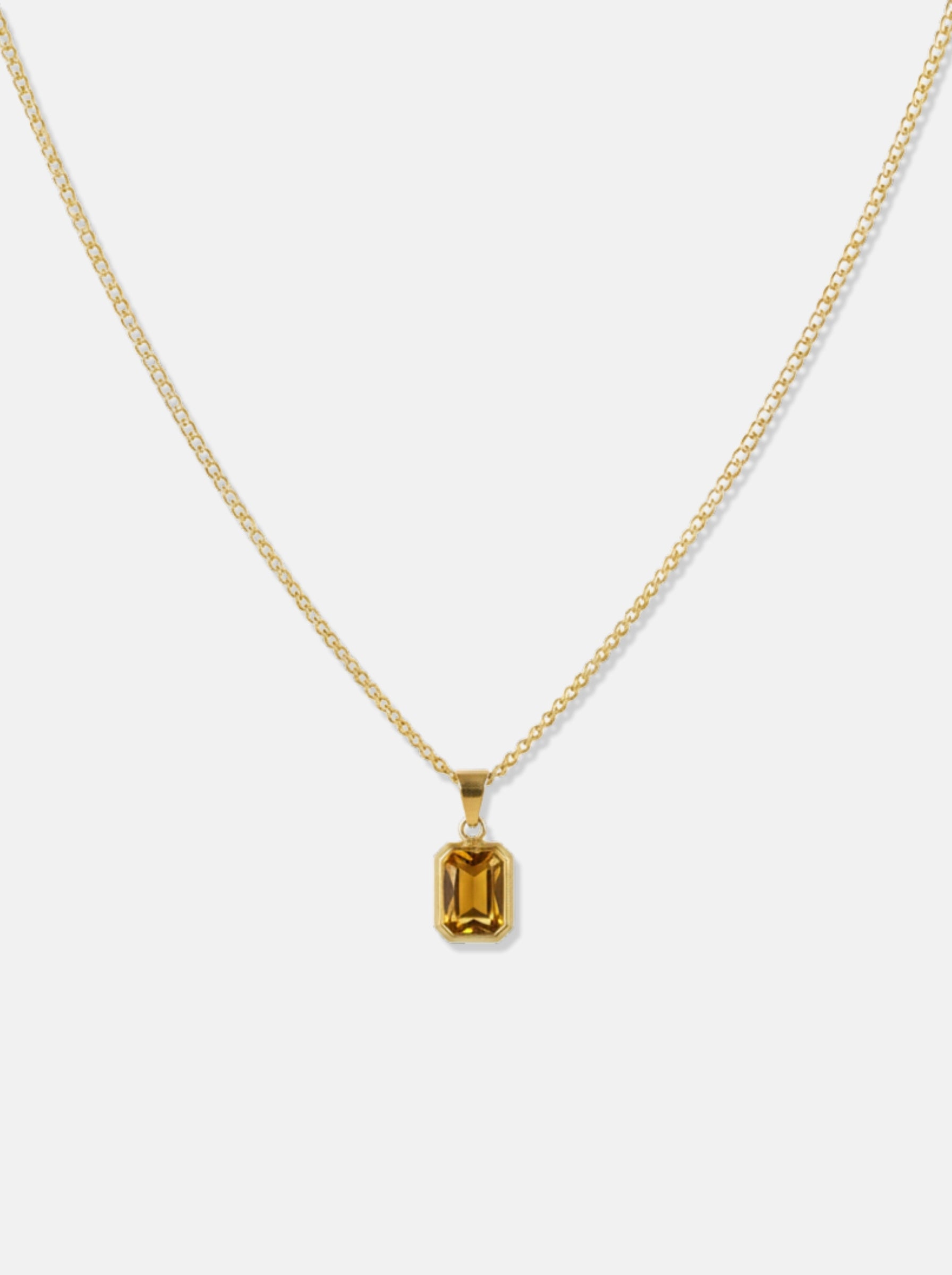 Yellow Gemstone Pendant (18k Gold)