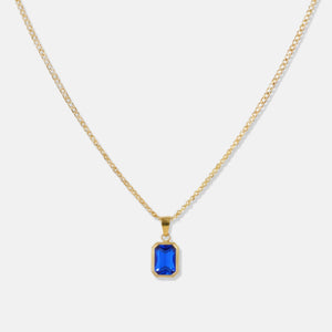Blue Gemstone Pendant (18k Gold)