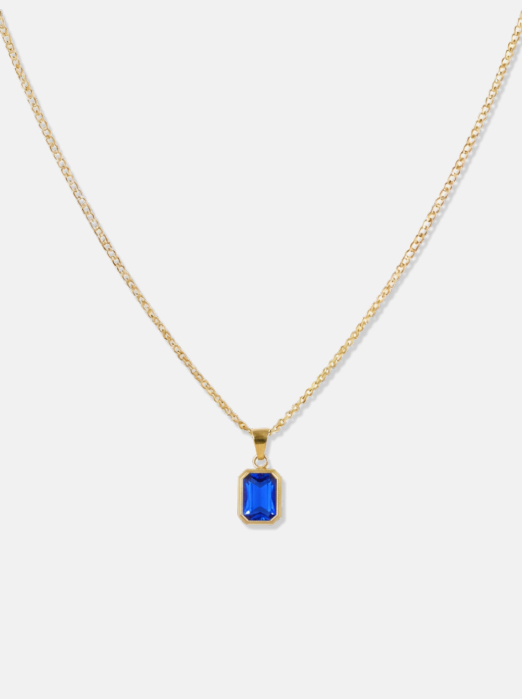 Blue Gemstone Pendant (18k Gold)
