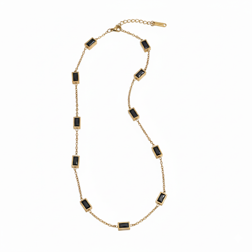 Black Gemstone Chain