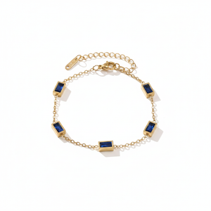 Blue Gemstone Bracelet (18k Gold)