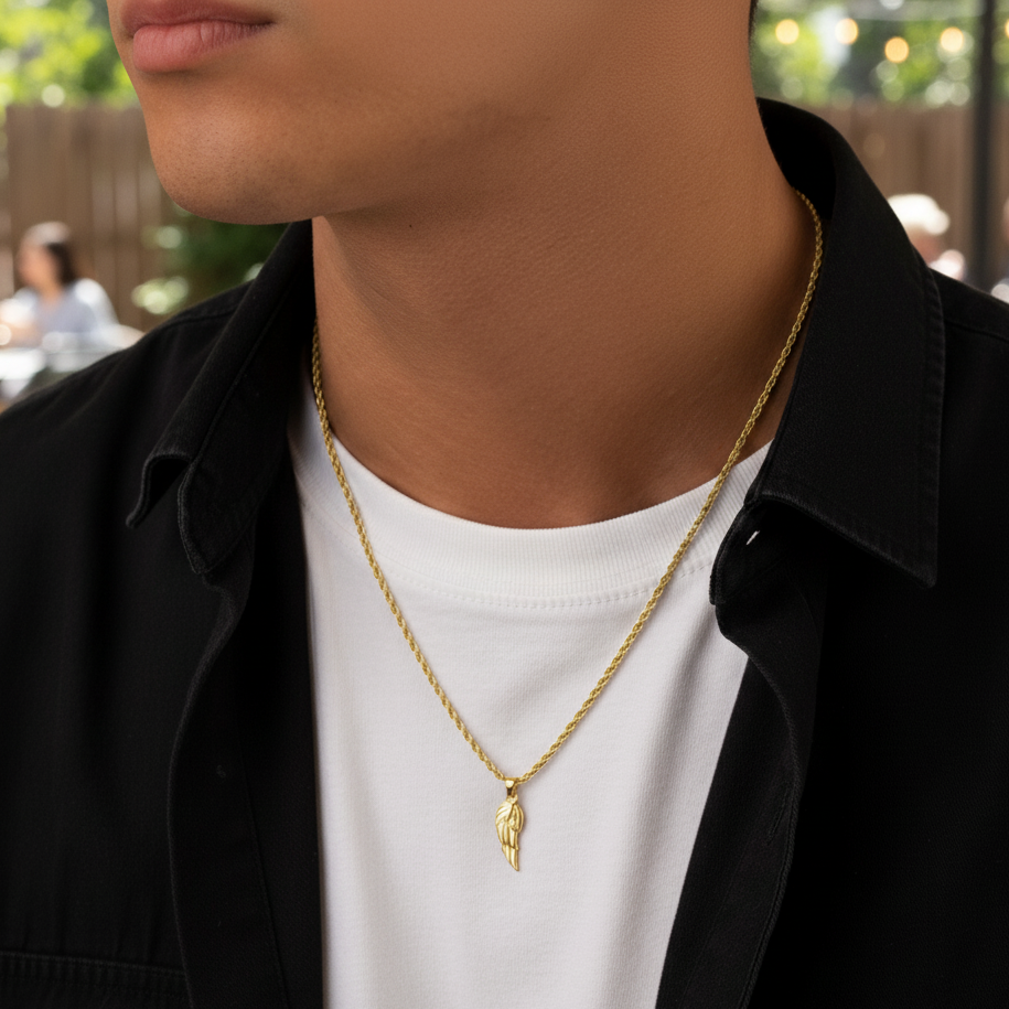 Wing Pendant Chain (18k Gold)