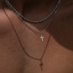 CROSS X ROPE 3MM SET | SILVER