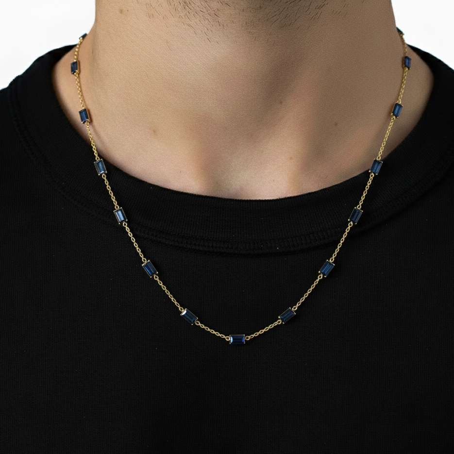 Blue Gemstone Chain