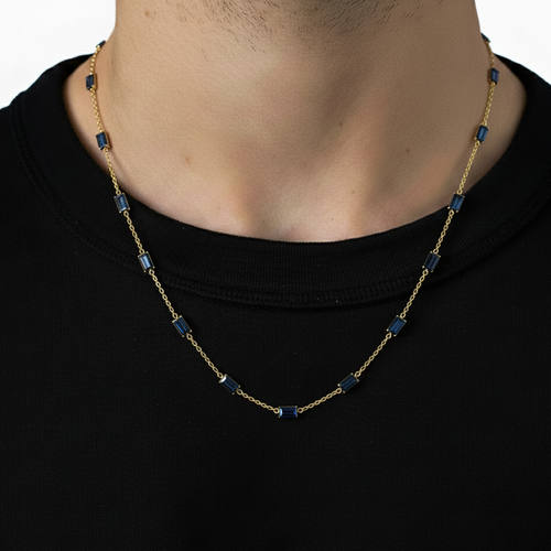 Blue Gemstone Chain