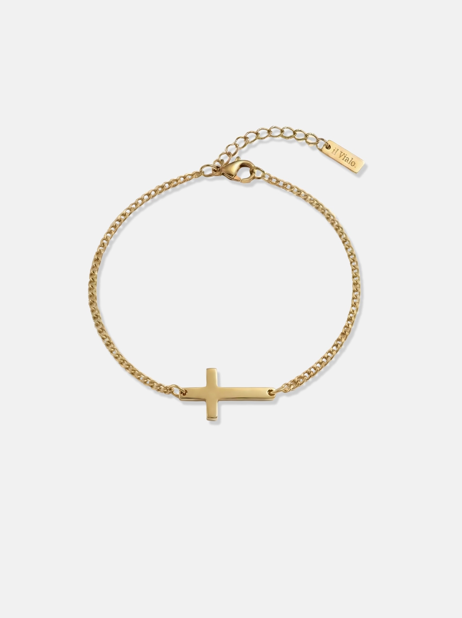 Minimalistic Cross Bracelet Gold