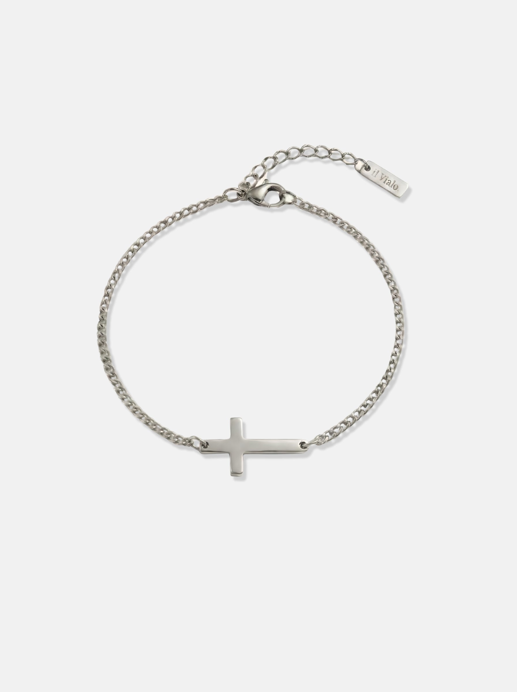 Minimalistic Cross Bracelet Silver