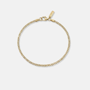 Minimalistic Cuban Bracelet 3mm Gold