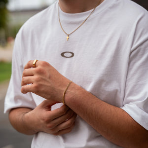 Minimalistic Cuban Bracelet 3mm Gold