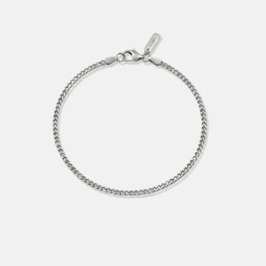 Minimalistic Cuban Bracelet 3mm Silver