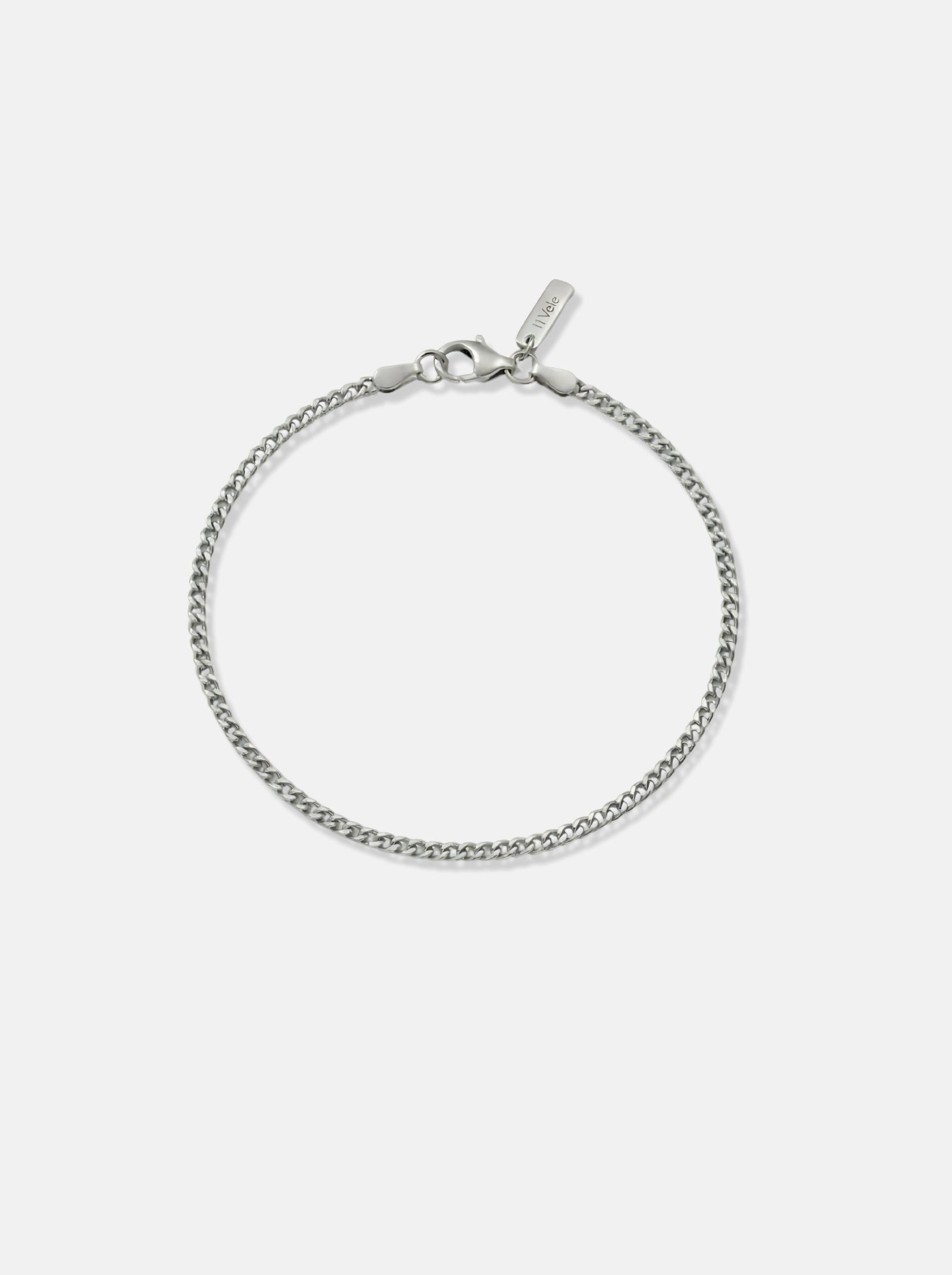 Minimalistic Cuban Bracelet 3mm Silver
