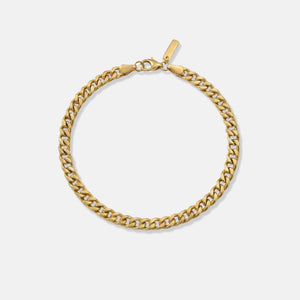 Minimalistic Cuban Bracelet 5mm Gold
