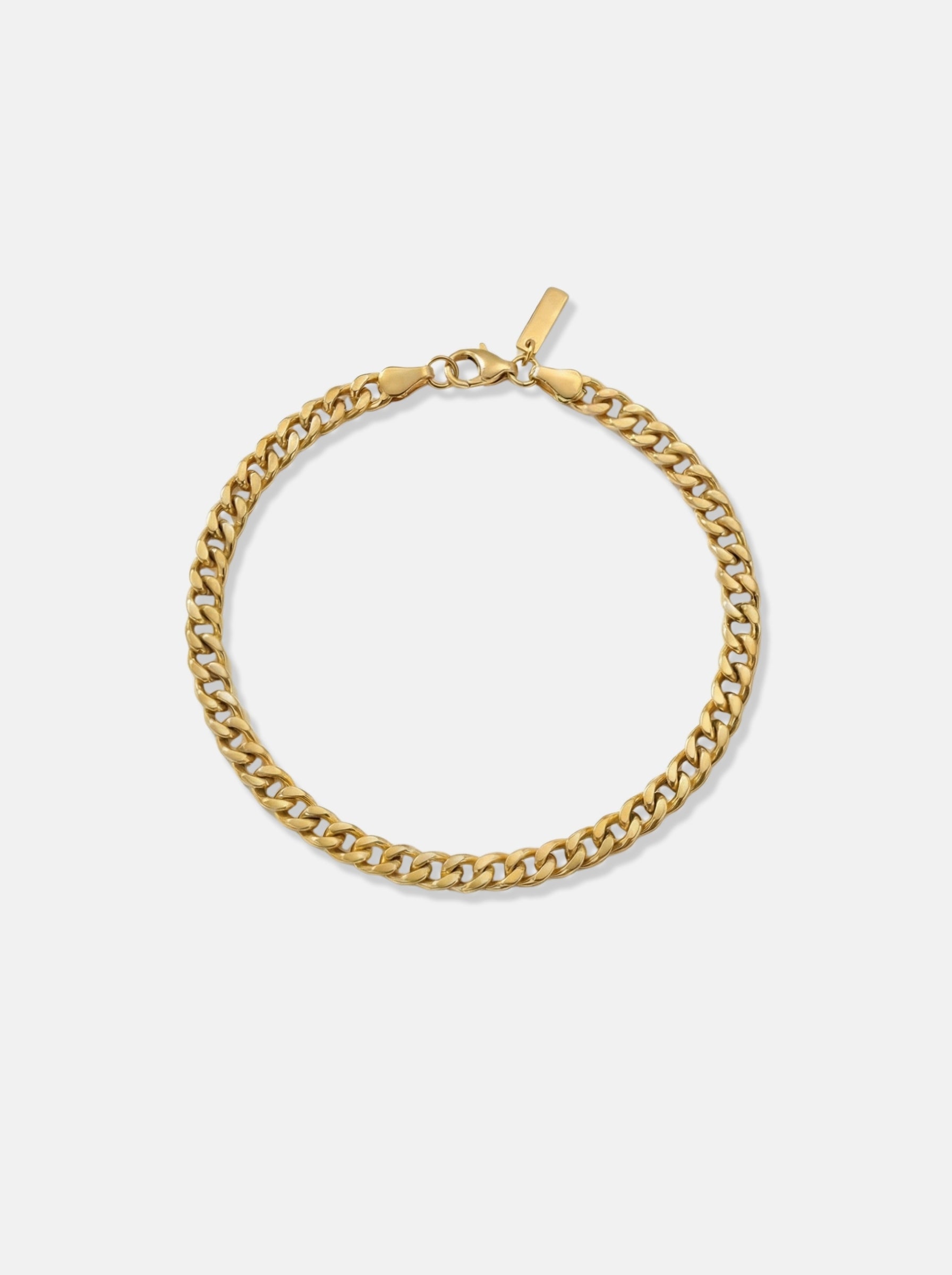 Minimalistic Cuban Bracelet 5mm Gold