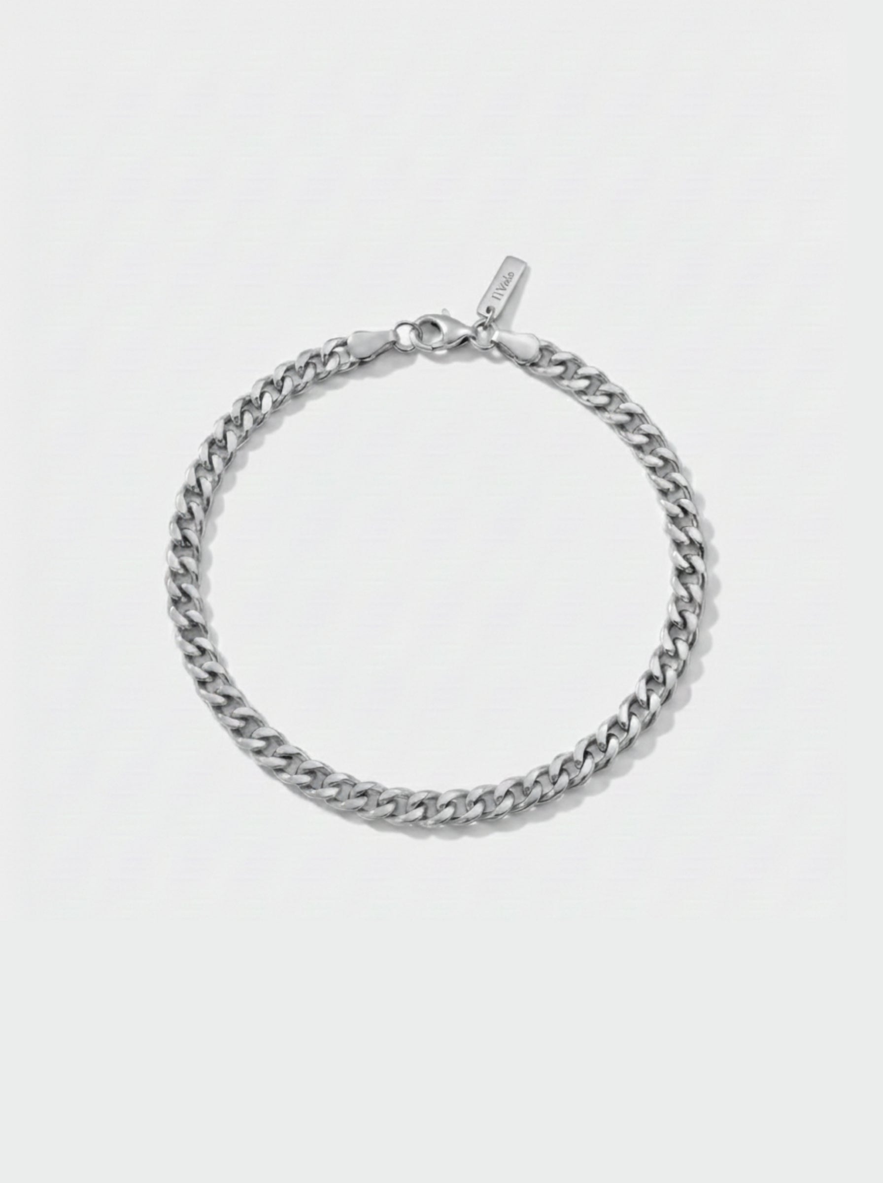 Minimalistic Cuban Bracelet 5mm Silver