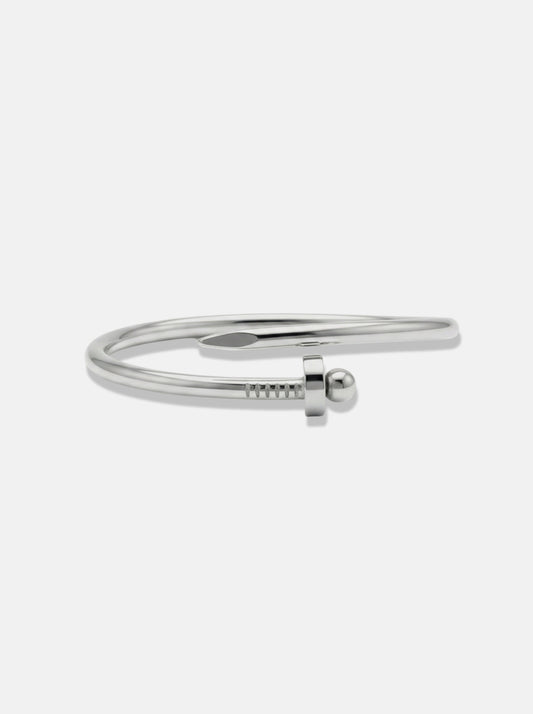 Minimalistic Nail Bracelet Silver