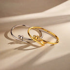 Minimalistic Nail Bracelet Silver Gold