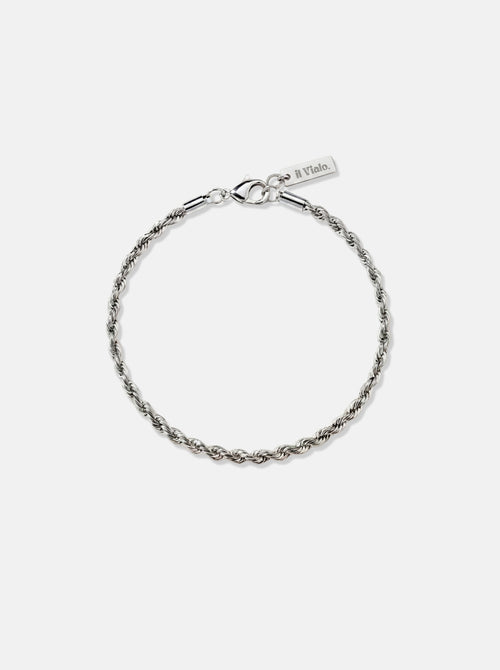 Minimalistic Rope Bracelet 3mm Silver
