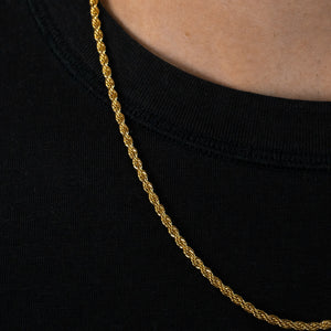 Minimalistic Rope Chain 3mm Gold
