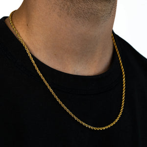 Minimalistic Rope Chain 3mm Gold