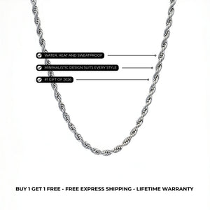 Minimalistic Rope Chain 3mm Silver