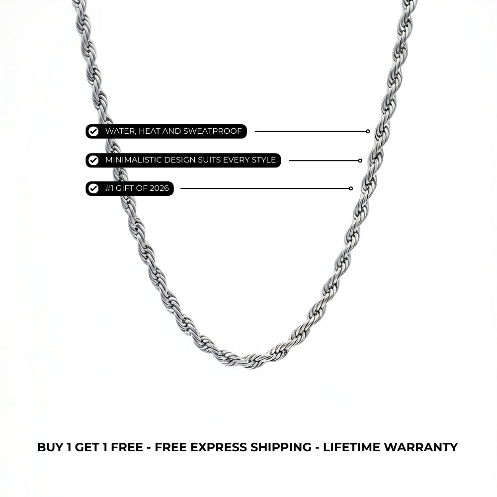 Minimalistic Rope Chain 3mm Silver