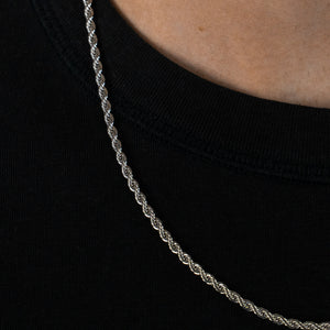 Minimalistic Rope Chain 3mm Silver