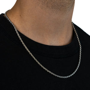 Minimalistic Rope Chain 3mm Silver
