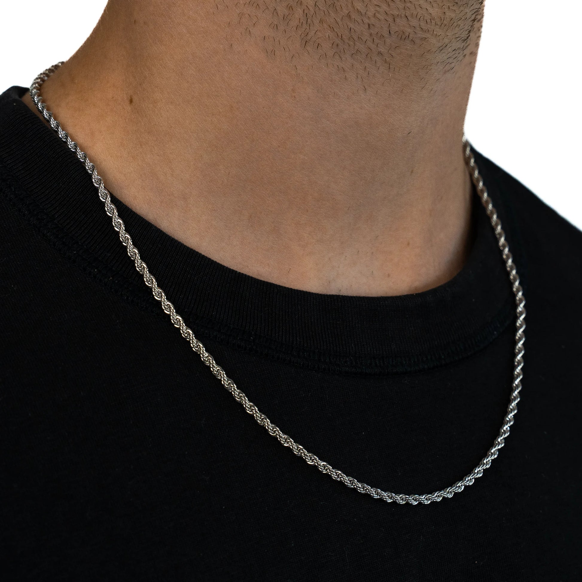 Minimalistic Rope Chain 3mm Silver