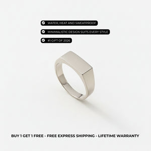 Minimalistic Signet Ring Silver
