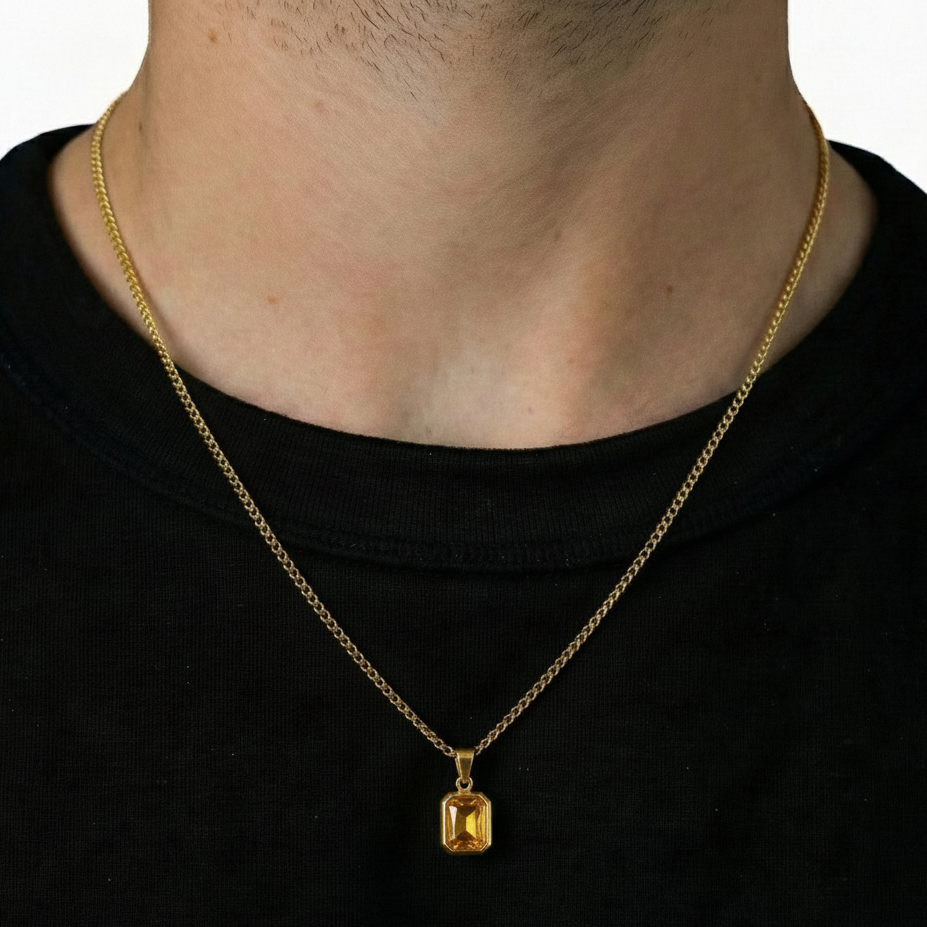 Minimalistic Yellow Gemstone Gold