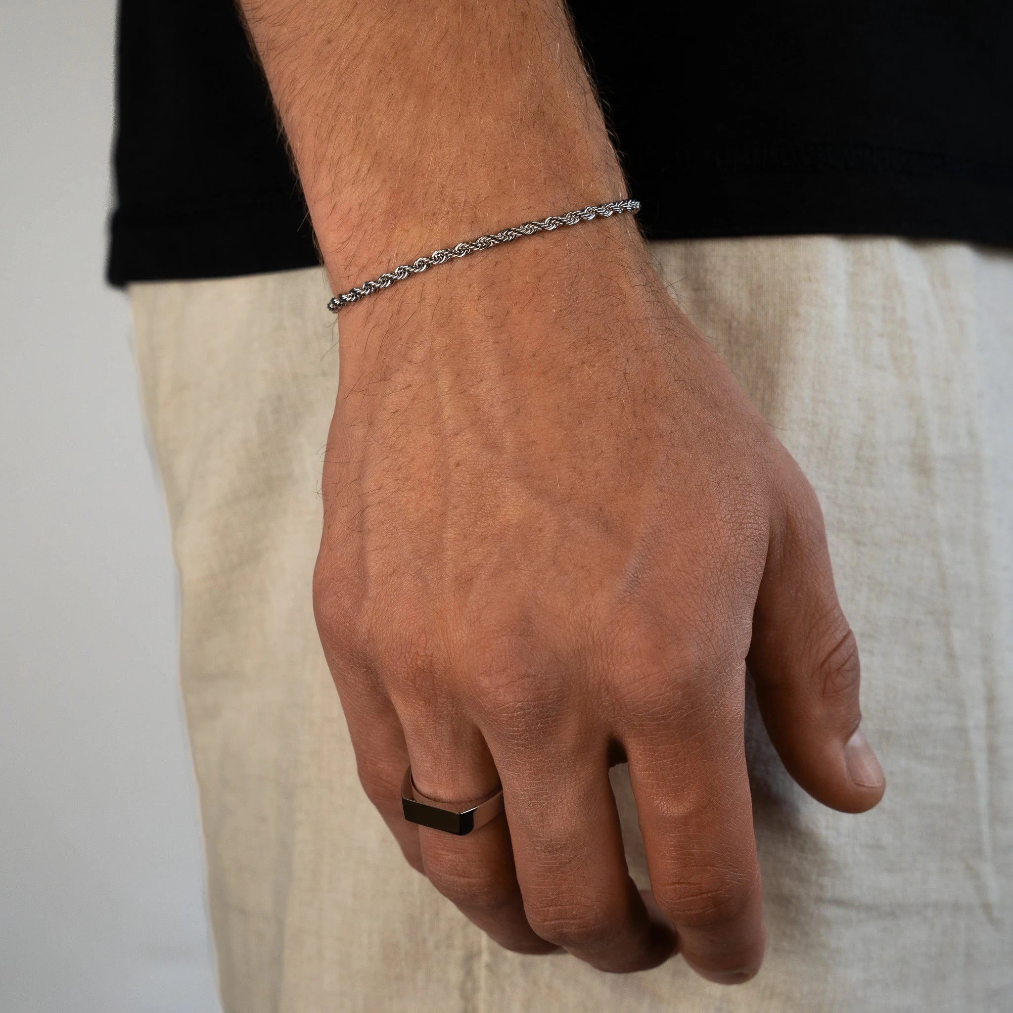 Rope Bracelet 3mm (Silver)