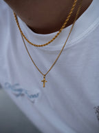 CROSS X ROPE 3MM SET | GOLD