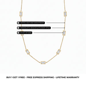 White Gemstone Chain (18k Gold)