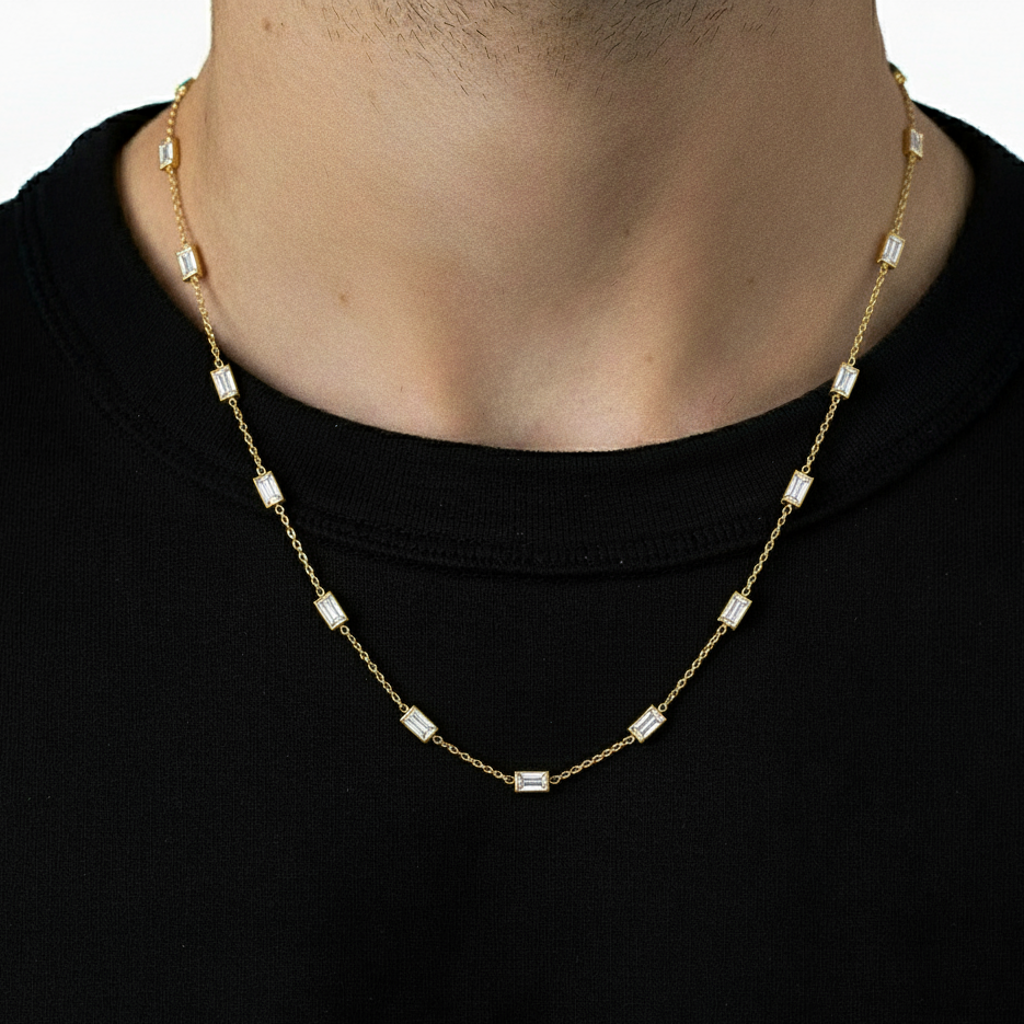 White Gemstone Chain