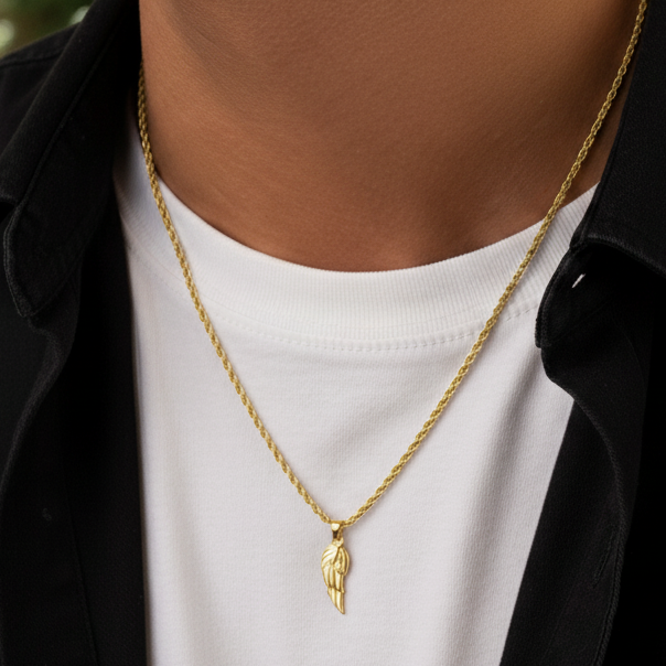 Wing Pendant Chain (18k Gold)