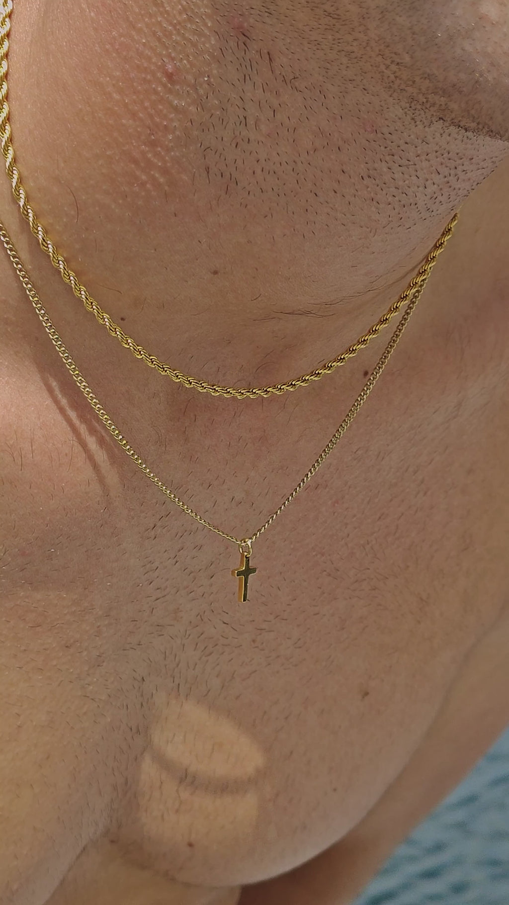 CROSS X ROPE 3MM SET | GOLD